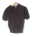 バーバリーブルーレーベル BURBERRY BLUE LABEL ジャケット パーカー 38 茶 ブラウン 半袖 フロントジップ /KW ■GY99