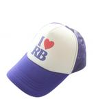 × ナイキ NIKE 帽子 キャップ メッシュ ロゴ プリント 59㎝ 紫 パープル 白 ホワイト /XZ ■GY99