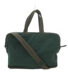 プラダスポーツ PRADA SPORT ヴィンテージ ボストンバッグ ビジネスバッグ ショルダー 2WAY ナイロン グリーン 緑 /UO ■GY35 ☆AA★