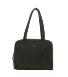 プラダ PRADA ヴィンテージ トートバッグ ハンドバッグ ナイロン トライアングル 三角 ロゴ プレート カーキ系 /UO ■GY35 ☆AA★