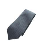 エルメス HERMES ネクタイ レギュラータイ 絹 シルク Hロゴ 総柄 紺 ネイビー グレー ■GY47 /MQ ■OH