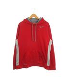 ナイキ NIKE THERMA-FIT プルパーカー 裏起毛 スポーツウエア M 赤 レッド フード付き 長袖 サイド切り替え /AH17 ■GY99
