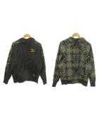 エクストララージ X-LARGE × プーマ PUMA リバーシブル ウインドブレーカー フーディ M 黒 ブラック 総柄 ロゴ ジップアップ /MN11 ■GY99