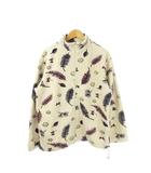  ノーザンリフレクションズ NORTHERN REFLECTIONS フリースジャケット アウトドアウエア M ベージュ 植物柄 スタンドカラー 長袖 /MN8 ■GY99