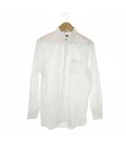 シャツ LL 白 ホワイト ボタンダウンカラー 胸ポケット 長袖 /AO31 ■GY99