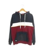 ラコステ LACOSTE SLEEP WEAR プルパーカー M 紺 ネイビー ボルドー フード付き 切り替えデザイン 長袖 /AH4 ■GY99