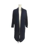 カーディガン 38 紺 ネイビー ショールカラー 長袖 ロング丈 /MN25 ■GY99