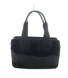 ハナエモリ HANAE MORI トートバッグ ハンド レザー ロゴ 黒 ブラック ■GY99 /MQ