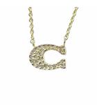 コーチ COACH ネックレス アクセサリー ペンダント ラインストーン ゴールド色 ■GY99 /MQ