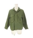 イエナ IENA ミリタリージャケット 上着 38 緑 カーキ 長袖 レギュラーカラー フラップポケット /CK10 ■GY99
