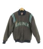 マジェスティック MAJESTIC athletic AUTHENTIC COLLECTION スタジャン ブルゾン 切替 MLB マリナーズ 野球 M グレー /CK5 ■GY99