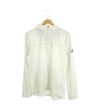 アディダス adidas ウインドブレーカー ジップアップ ランニング ジョギング S 白 ホワイト ロゴ フード付き 長袖 /MN31 ■GY99