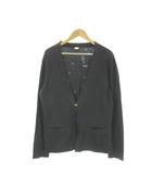 カーディガン L グレー Vネック 長袖 ポケット付き /AO8 ■GY99