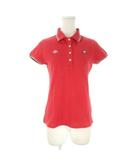 パーリーゲイツ PEARLY GATES ゴルフウェア ポロシャツ 1 ピンク 半袖 ワッペン ライン入り /AO34 ■GY99