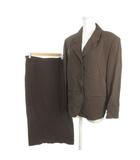 スーツ ジャケット 13ABR スカート 73-99 茶 ブラウン テーラードカラー 長袖 /MN6 ■GY99