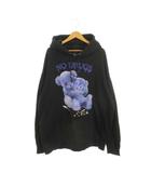  ルージュ WRouge プルパーカー スウェット 長袖 クマ プリント オーバーサイズ 黒 ブラック /AH33 ■GY99