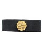 ヴァラ リボン バレッタ ヘアアクセサリー ロゴ ゴールド金具 黒 ブラック /XZ ■GY99