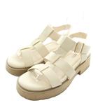 ランダ RANDA グルカサンダル 厚底 レザー ストラップ L 24.5cm 白 ホワイト /XZ ■GY99