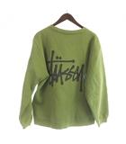 ステューシー STUSSY 90-00's スウェット トレーナー 長袖 バックロゴ 裏起毛 M 緑 グリーン ■GY12 /MQ