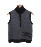 バーバリーゴルフ BURBERRY GOLF ニットベスト プルオーバー ホースロゴ ハイネック M 紺 ネイビー /FF ■GY47