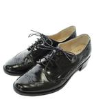 マーガレットハウエル MARGARET HOWELL アイデア idea ドレスシューズ ビジネス レザー ウィングチップ メダリオン レースアップ 23.5㎝ 黒 ブラック /XZ ■GY50
