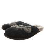 アグ UGG Scuff Logo Sheepskin スリッパ サンダル ボア 28cm 黒 ブラック /FF ■GY68