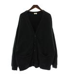 セリーヌ CELINE 21AW Oversized Cardigan In Cotton Fleece カーディガン スウェット 長袖 コットンフリース Vネック バックロゴ プリント オーバーサイズ XL 黒 ブラック 2Y672670Q /XZ ■GY68
