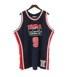  ミッチェル&ネス MITCHELL&NESS NBA Authentic Jersey Team USA 1992 Michael Jordan ユニフォーム 52 2XL 紺 ネイビー 赤 レッド /XZ ■GY68