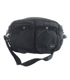 吉田カバン TANKER タンカー ウエストバッグ ショルダー 3WAY ロゴ ナイロン 黒 ブラック ■GY12 /MQ