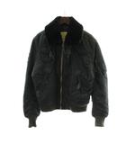  アルファインダストリーズ ALPHA INDUSTRIES B-15 フライトジャケット 黒 ブラック フェイクファー ワッペン /PP ■GY12