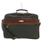 サムソナイト Samsonite ビジネスバッグ ショルダー 2WAY レザートリム グリーン ブラウン /UO ■GY12