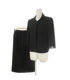 ハーディエイミス HARDY AMIES ブラックフォーマル セットアップ ジャケット スカート 7 黒 ブラック /CK12 ■GY99