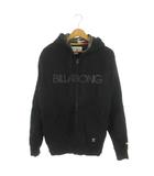 ビラボン BILLABONG ジップパーカー スウェット 裏起毛 サーフ M 黒 ブラック 長袖 ロゴ /MN30 ■GY99