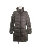ユニクロ UNIQLO ウルトラライトダウン ダウンコート スタンドカラー ポーチ付き L 茶 ブラウン /AH31 ■GY99