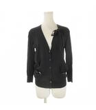 ポールスミス ブラック Paul Smith BLACK カーディガン ニット Vネック 七分袖 サイドリボン M 黒 ブラック /CK41 ■GY99