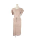 ミシェルマカロン michell Macaron セットアップ ツインニット 半袖 ひざ丈 F ダスティピンク /CK1 ■GY99