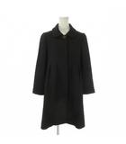 ユニバーバル ミューズ UNIVERVAL MUSE ステンカラーコート 黒 ブラック ラウンドカラー 切替 /AO8 ■GY99