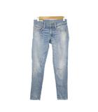 ポロ ラルフローレン POLO RALPH LAUREN TOMPKINS SKINNY CROP デニムパンツ ジーンズ 25 青 ライトブルー スキニー アンクル ダメージ加工 ウォッシュ加工 /MN28 ■GY99