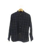 エフエーティー FAT ボタンダウンシャツ 長袖 チェック SKINNY 青 ブルー 黒 ブラック /CK5 ■GY99