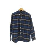 エフエーティー FAT ボタンダウンシャツ 長袖 チェック SKINNY 青 ブルー 黒 ブラック /CK6 ■GY99