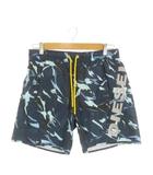 BEACHWEAR ショートパンツ 総柄 M 紺 ネイビー /AH7 ■GY99