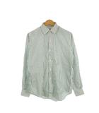 ブルックスブラザーズ BROOKS BROTHERS makers シャツ 長袖 ストライプ柄 8 緑 グリーン /AH25 ■GY99