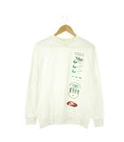 ナイキ NIKE トレーナー M 白 ホワイト クルーネック 長袖 プリント /AO30 ■GY99