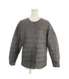 ユニクロ UNIQLO ダウンジャケット XL グレー ノーカラー /MN8 ■GY99
