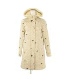 フランシュリッペ franche lippee Cherir la femme キルティングコート フーディ 裏地ボア ドット M ベージュ /CK14 ■GY99