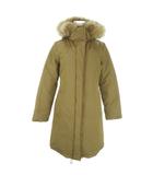 エリオポール heliopole ダウンコート 36 茶 ブラウン ファー付きフード /AO10 ■GY99