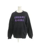 × CHERRYBABY トレーナー スウェット クルーネック 長袖 プリント 1 黒 ブラック /AH6 ■GY99