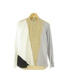 タケオキクチ TAKEO KIKUCHI tk. バンドカラーシャツ 長袖 配色 切替 ベージュ /CK18 ■GY99