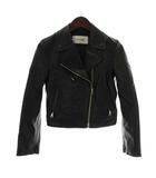 ココディール COCO DEAL ライダースジャケット 革ジャン アウター フェイクレザー ダブル ジップアップ 1 黒 ブラック /XZ ■GY99