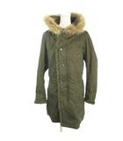 ジョンブル JOHNBULL ミリタリーコート L 緑 グリーン カーキ チャイニーズラクーンファー ドロスト /MN3 ■GY99